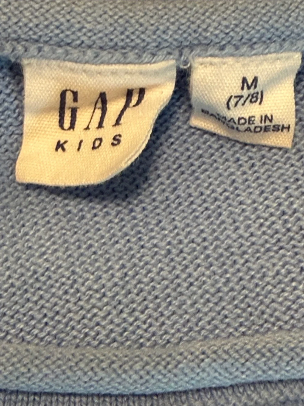 Girls GapKids Blue Butterfly Sweater Size Medium 7/8